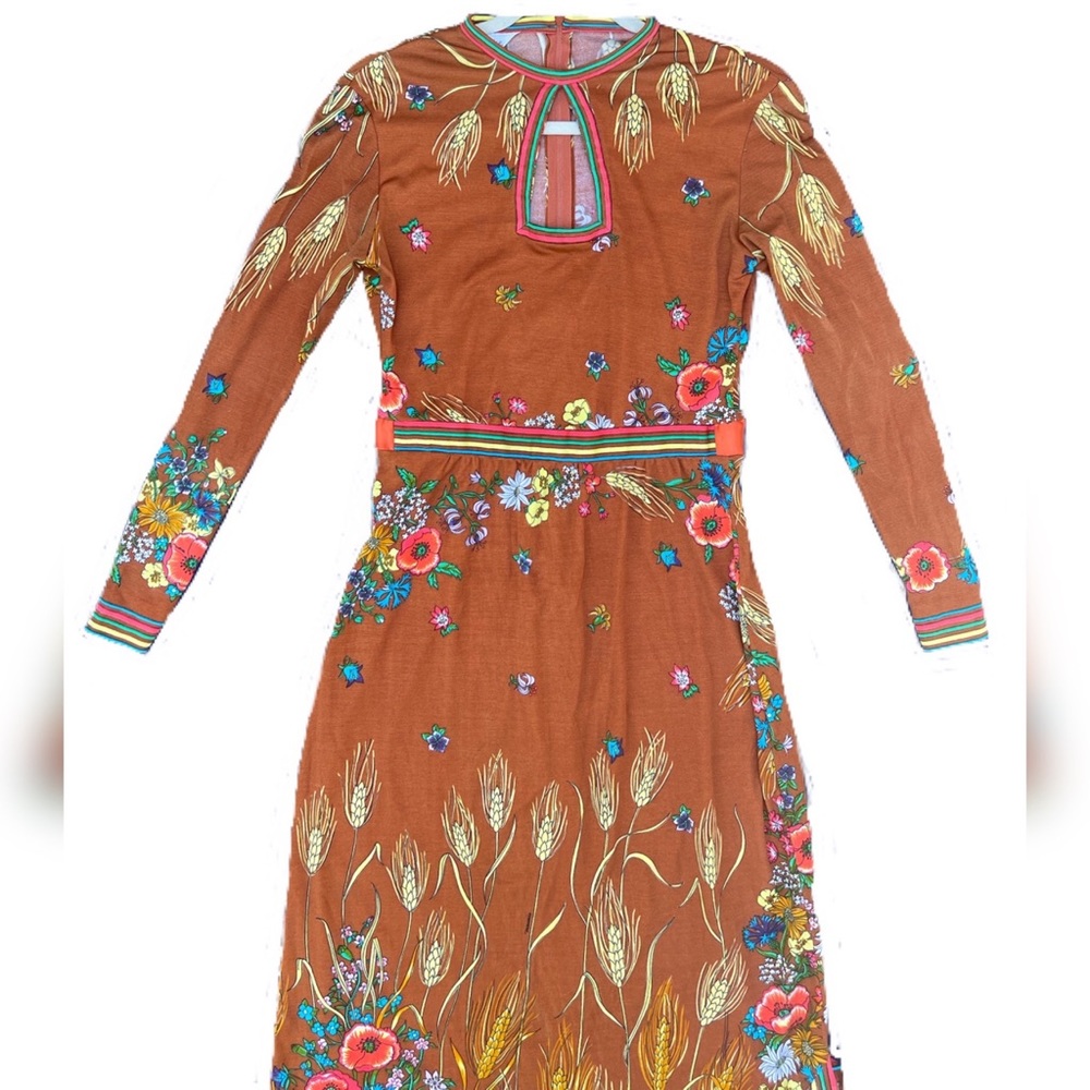 1965 Harvest Moon Flower Dress in Mint Condition 1960s Designer Dress